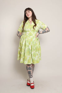 50s Green Shirtwaist Dress