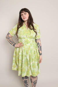 50s Green Shirtwaist Dress