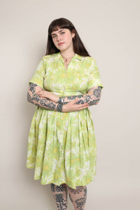 50s Green Shirtwaist Dress