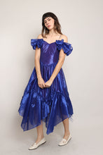 80s Indigo Organza Dress