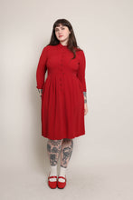 40s Red Rayon Dress