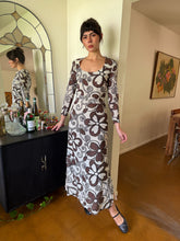 60s Mod Floral Lurex Dress