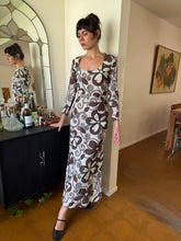 60s Mod Floral Lurex Dress