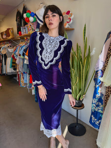 80s Jessica McClintock Edwardian Dress