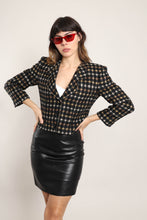 80s Black Leather Skirt