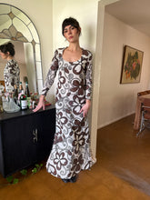 60s Mod Floral Lurex Dress
