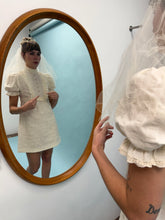 70s Ruffle Bib Babydoll Mini Dress