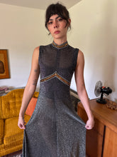 60s Gunmetal Lurex Dress