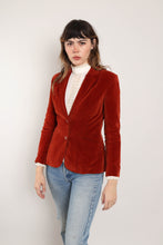 70s Rust Velvet Blazer