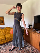 60s Gunmetal Lurex Dress