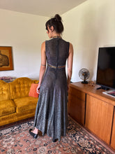 60s Gunmetal Lurex Dress