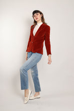 70s Rust Velvet Blazer