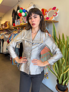 40s Silver Silk Blazer