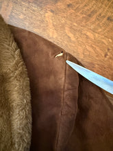 70s Suede Jacket With Fur Collar