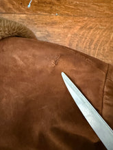 70s Suede Jacket With Fur Collar