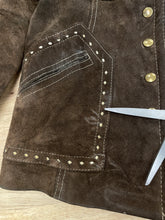 70s Detailed Stitch Suede Jacket