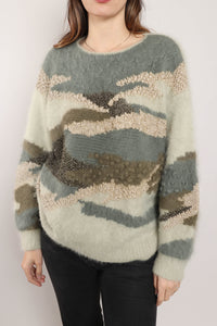 80s Textured Angora Sweater