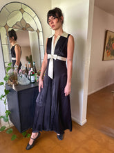 60s Satin Bow Jumpsuit