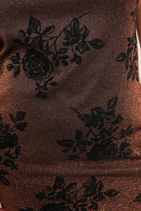 90s Copper Floral Dress
