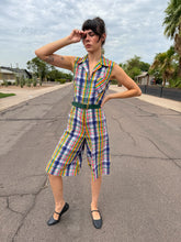 70s Rainbow Seersucker Romper