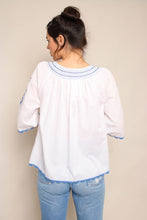 80s Embroidered Peasant Top