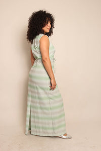 60s Silver Striped Dress