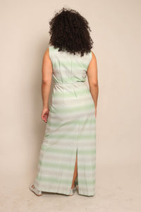 60s Silver Striped Dress