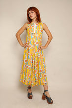 70s Mod Floral Maxi Dress