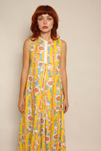 70s Mod Floral Maxi Dress
