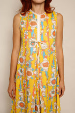 70s Mod Floral Maxi Dress