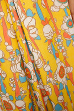70s Mod Floral Maxi Dress