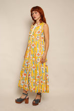 70s Mod Floral Maxi Dress