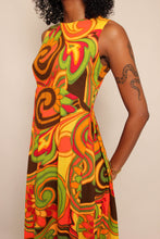 70s Psychedelic Maxi Dress
