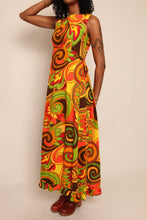 70s Psychedelic Maxi Dress