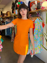 70s Orange Mod Mini Dress