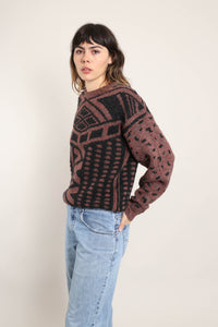 80s Geometric Knit Sweater