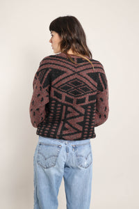 80s Geometric Knit Sweater