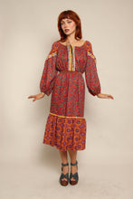 70s Paisley Boho Dress
