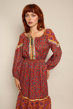 70s Paisley Boho Dress