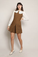 60s Houndstooth Knit Romper