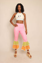 70s Colorful Tiered Bell Bottoms