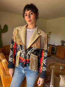 90s Southwestern Fringe Jacket