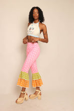 70s Colorful Tiered Bell Bottoms