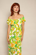 70s Off The Shoulder Hawaiian Dress