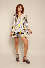 60s Abstract Floral Mini Dress