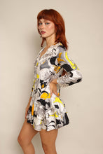 60s Abstract Floral Mini Dress