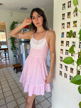 80s Pink Striped Prairie Dress