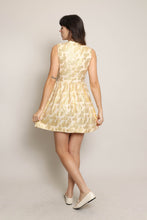 60s Gold Lace Mod Mini Dress