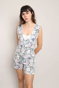 90s Muted Floral Romper