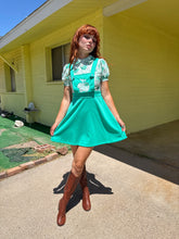 70s Apple Pinafore Dress